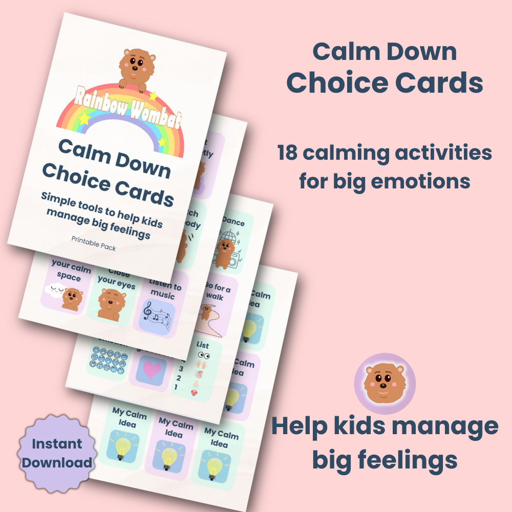 Calm Down Tools for Kids | Choice Cards (Printable)
