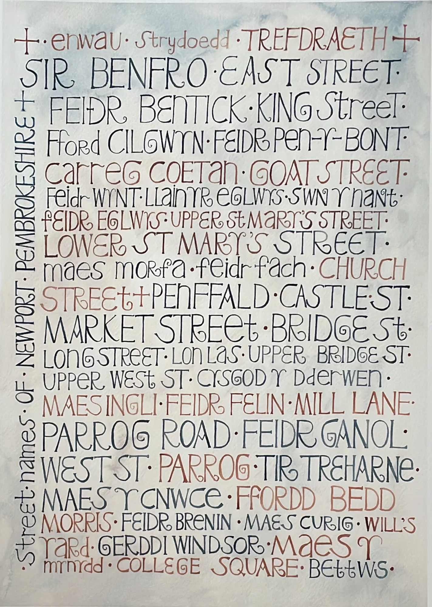 Street Names of Newport, 37_ x 29_, watercolours, £625.JPG