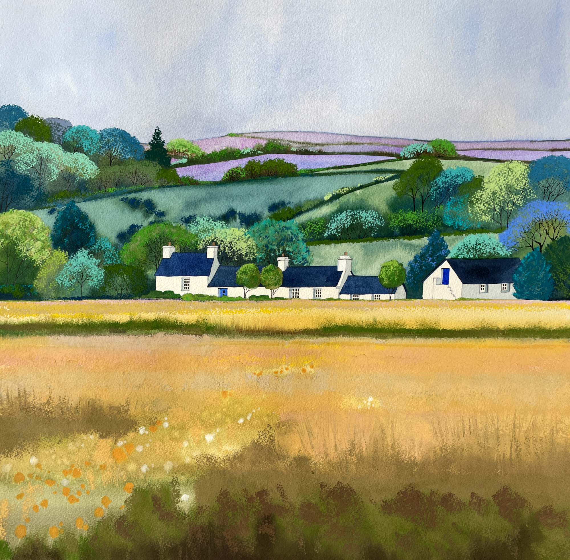 Welsh Long House, 31" x 31", mixed media, £765.png