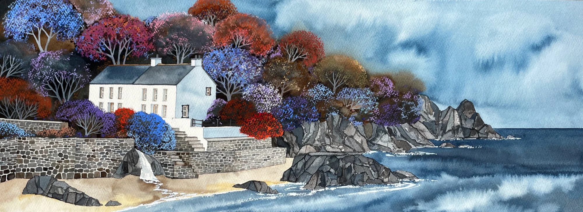 Cwm Yr Eglwys Autumn Trees print