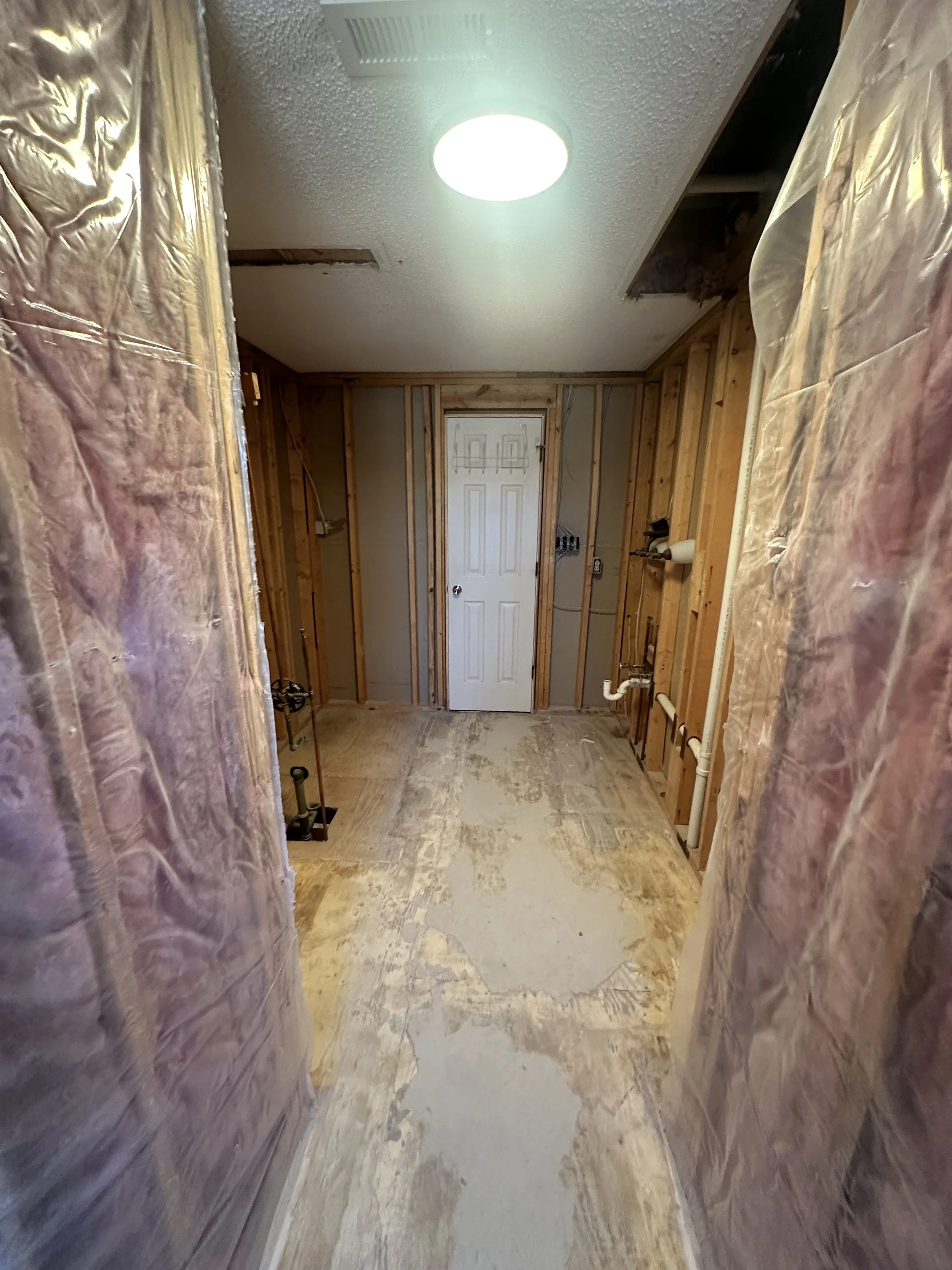 Demo Phase - River Bend 2nd Floor Window Bathroom