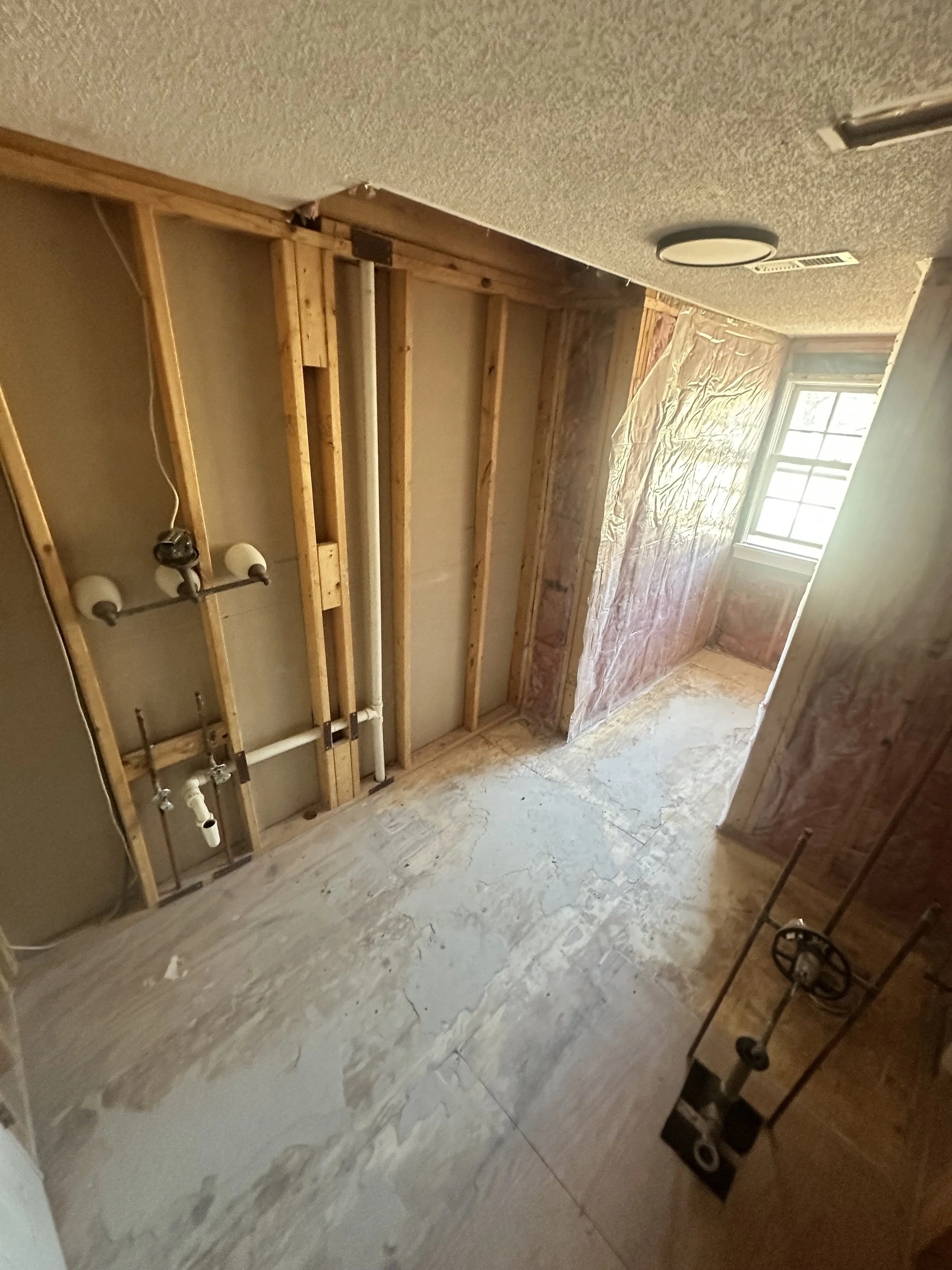 Demo Phase - River Bend 2nd Floor Window Bathroom