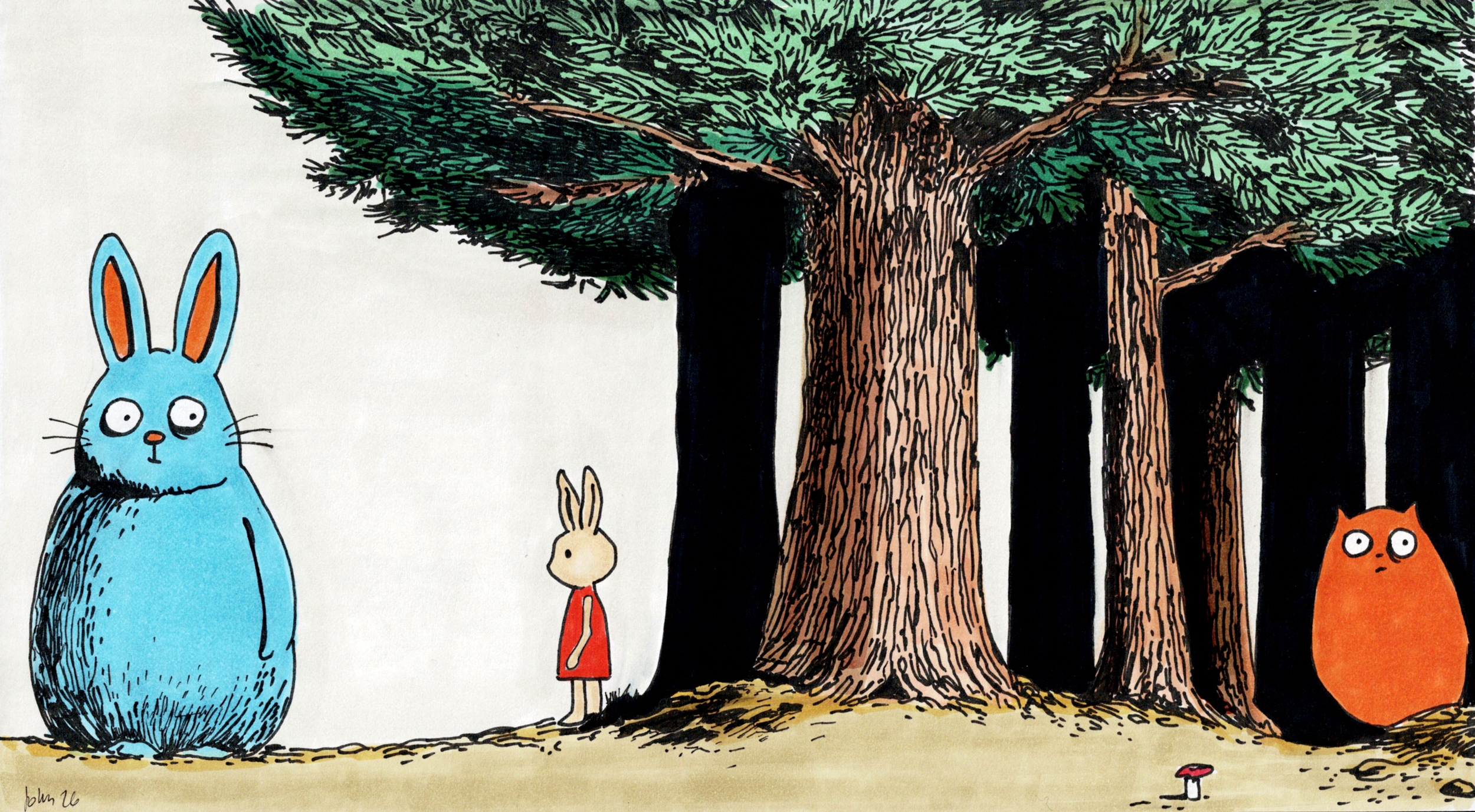 Why is the Rabbit blue?