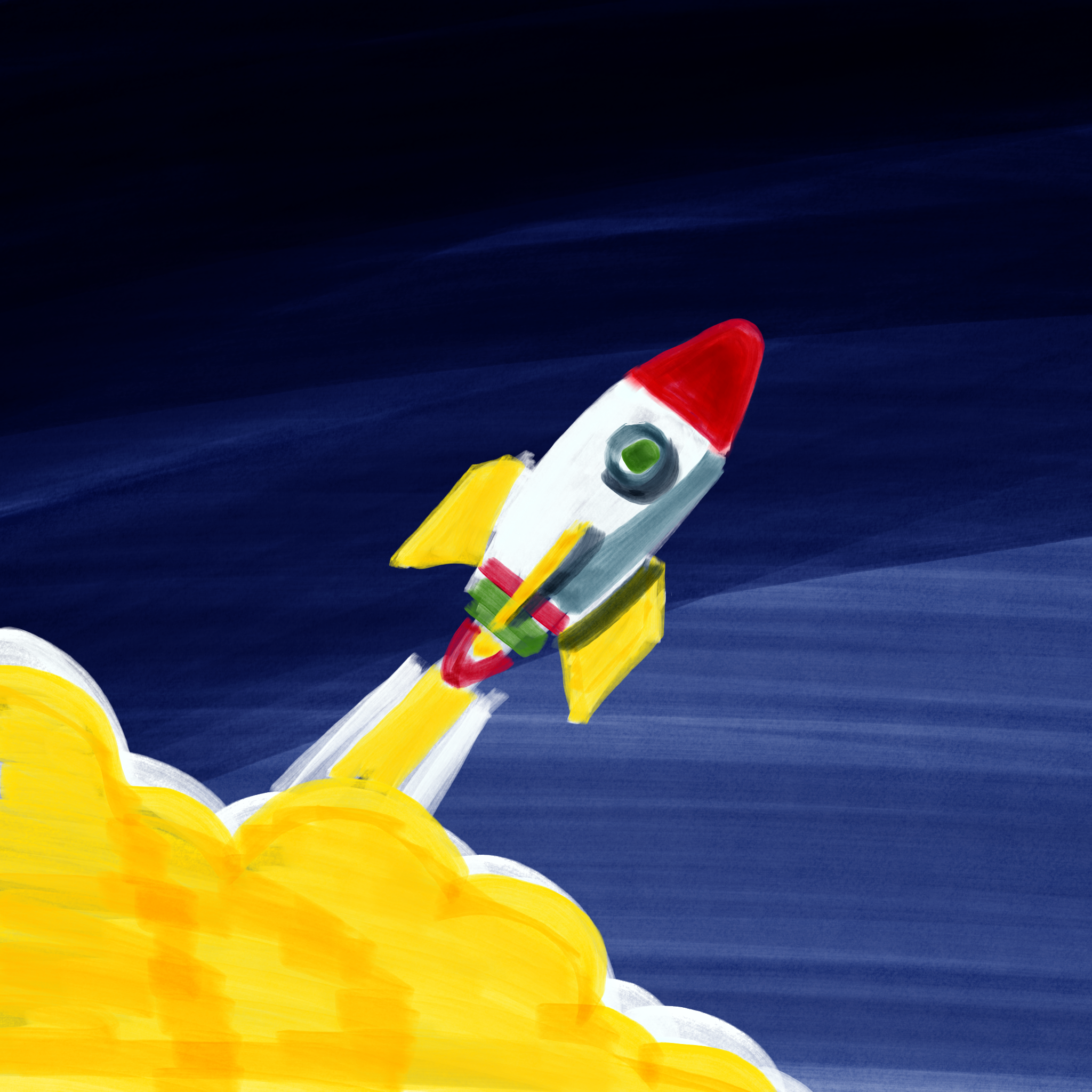 Sometimes all you need is a little liftoff (drawn with Procreate)