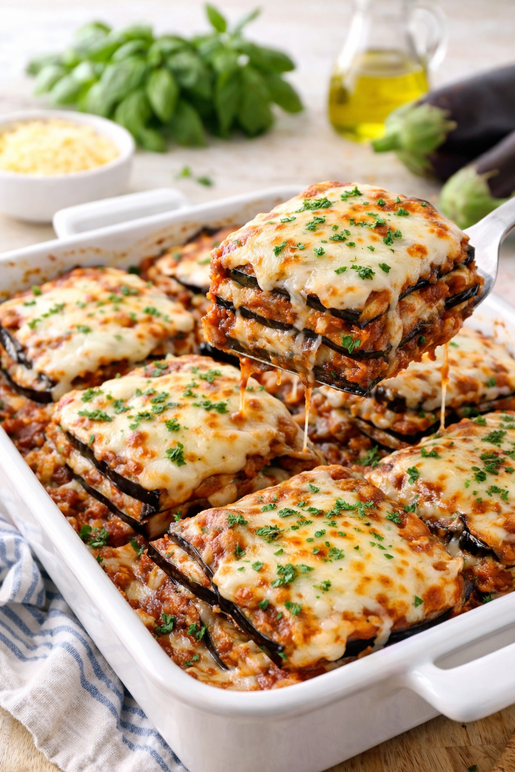 Receta de lasaña de berenjenas y queso
