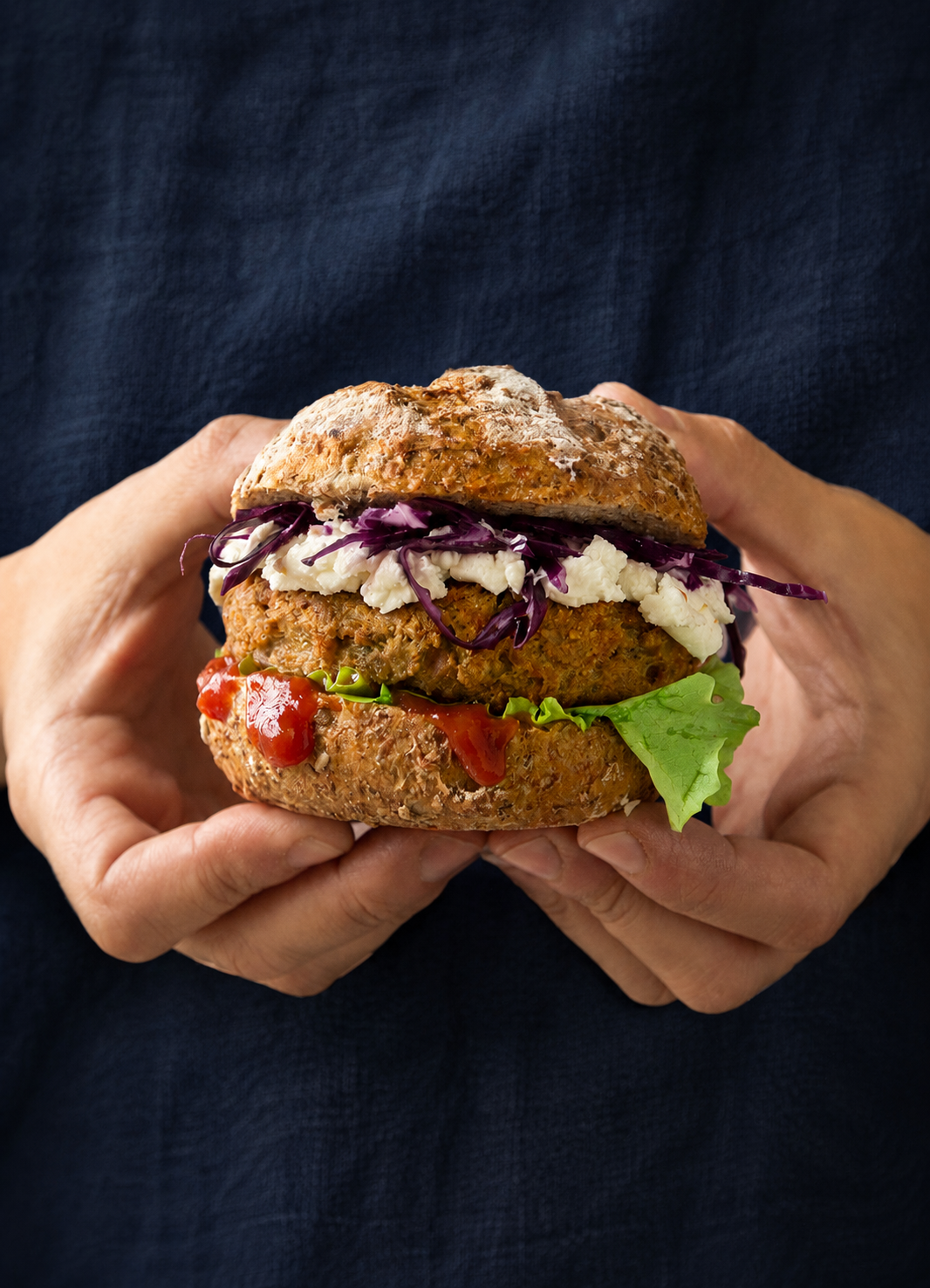 Hamburguesa de brócoli para niños