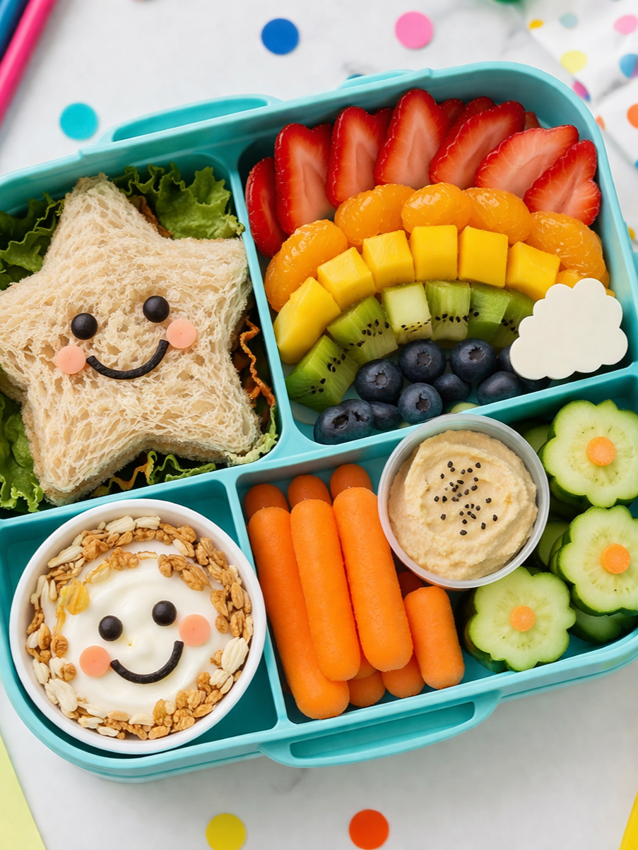 Lunchbox arcoiris: prepárales una merienda divertida
