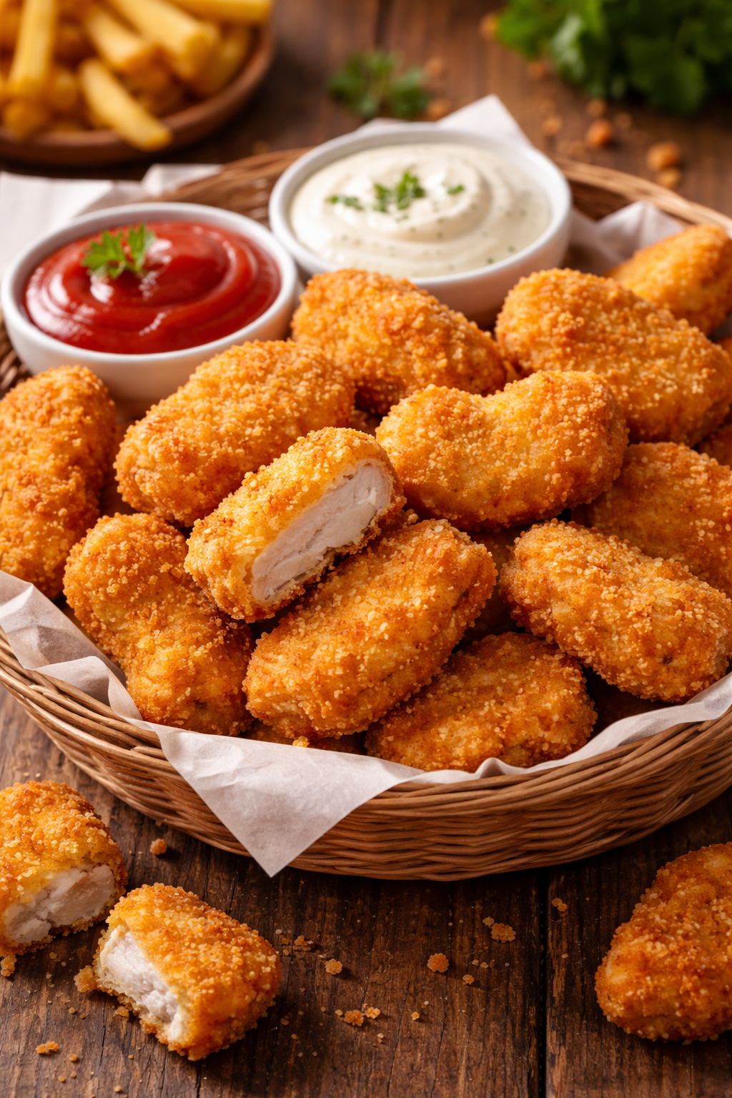 Receta casera de nuggets de pollo