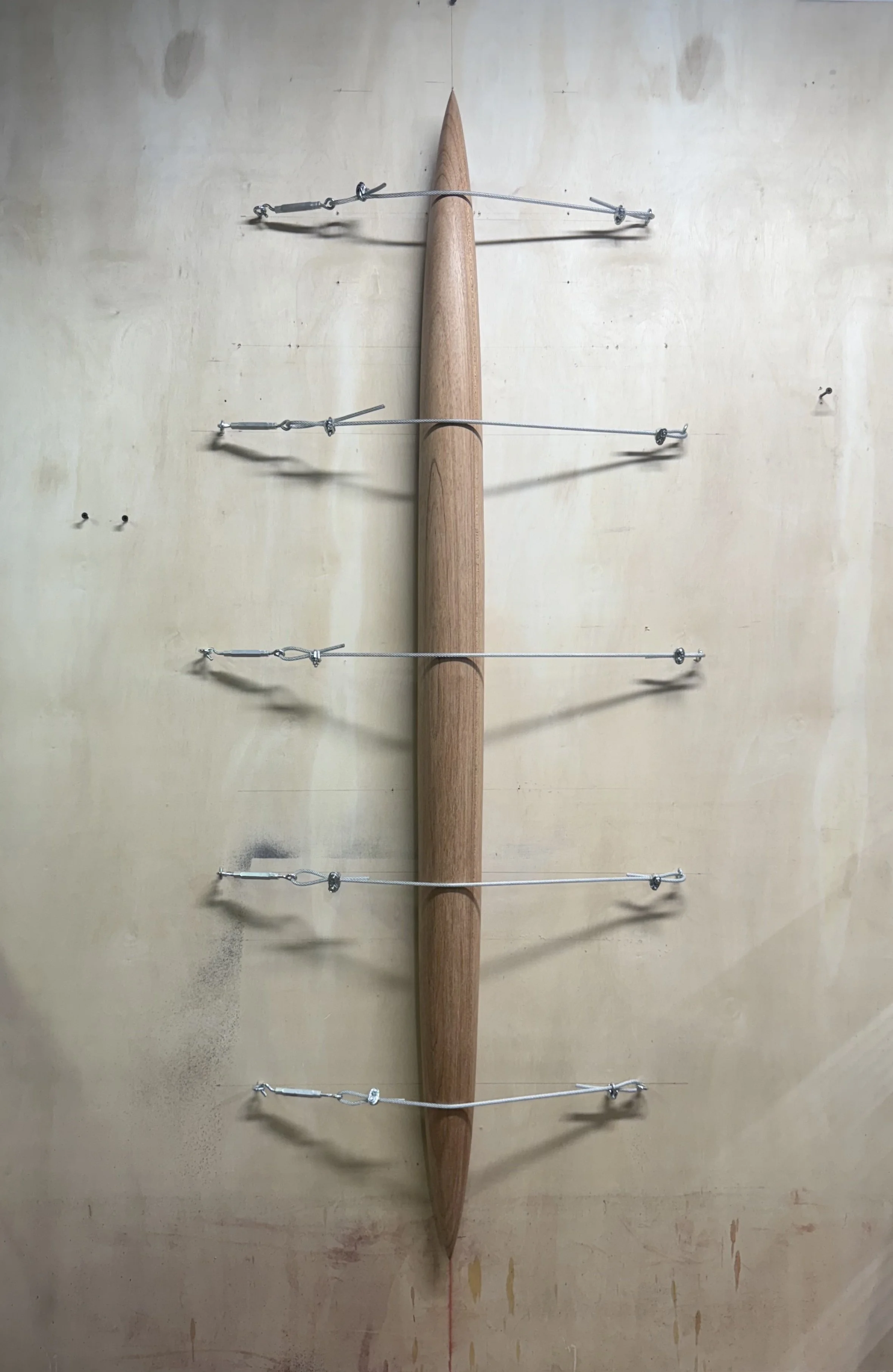 HISTORY OF A POINT IN TIME AND SPACE  2023
Wood, Metal Cable
59”
