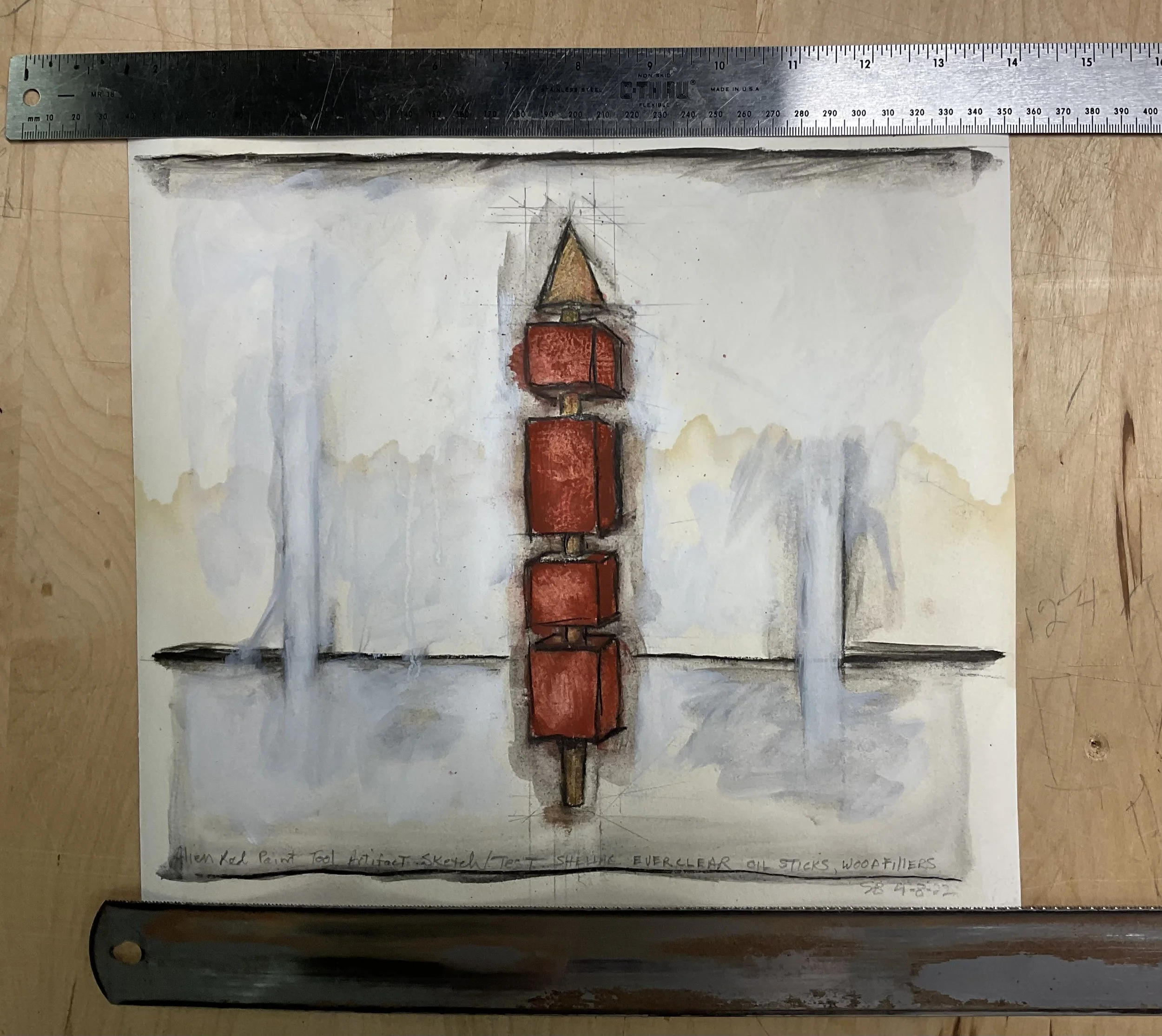 ARTIFACT SKETCH 2022
Oil, Charcoal on Paper
12.5”x10”
