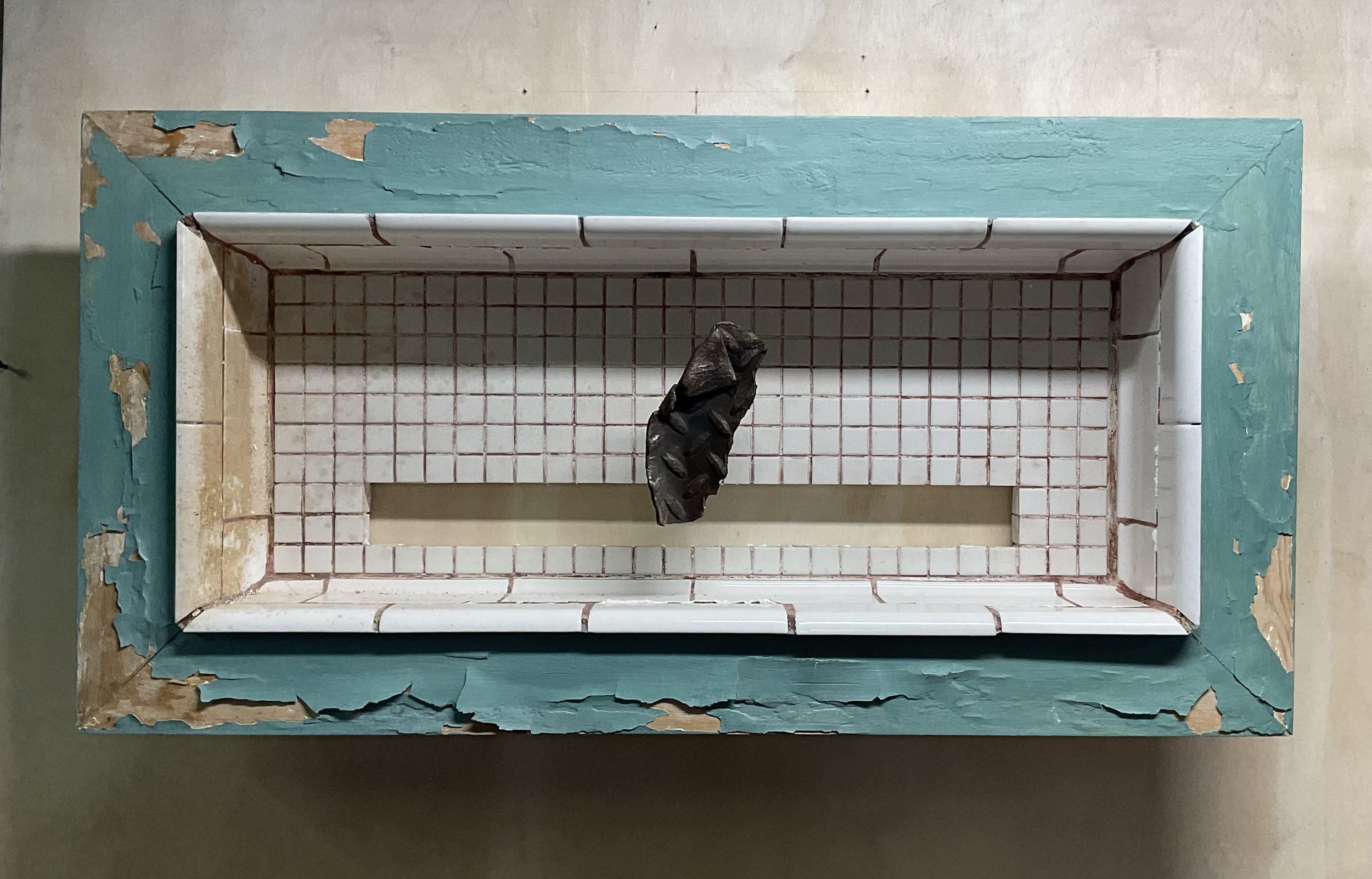 BATH 1984
Wood, Tile, Metal Scrap
37"x19"x6"