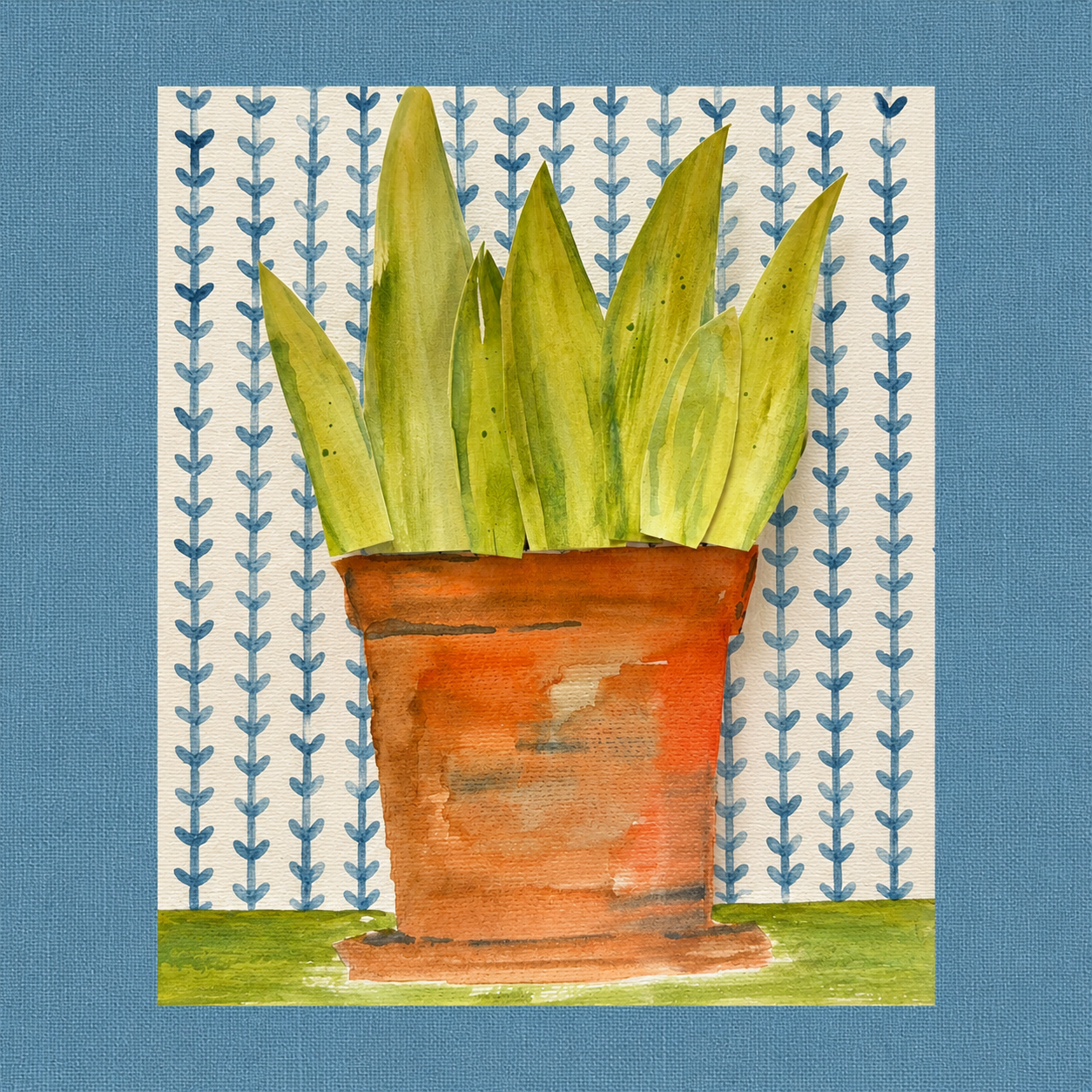 Snake Plant Collage Class