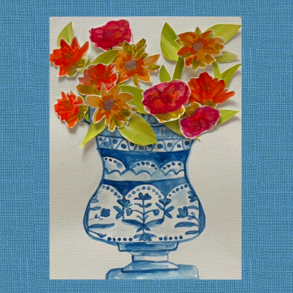 Collage Floral Painting Class