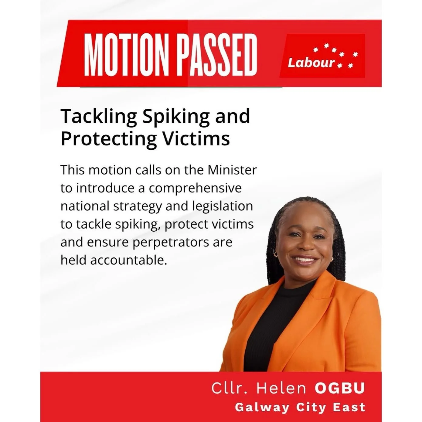 Thank you @galwaycitycouncil and @iamhelenogbu ..... the second council to adopt a motion to support @spikinginireland and call for government action.  Will your council be next ?