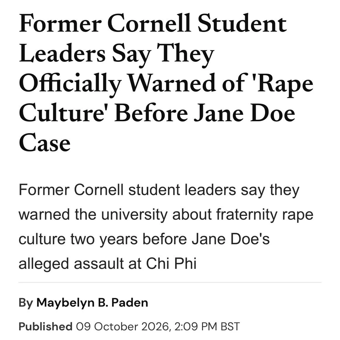 Cornell and spiking