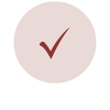 Red check mark in a circle