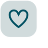Icon of a heart inside a square with rounded corners