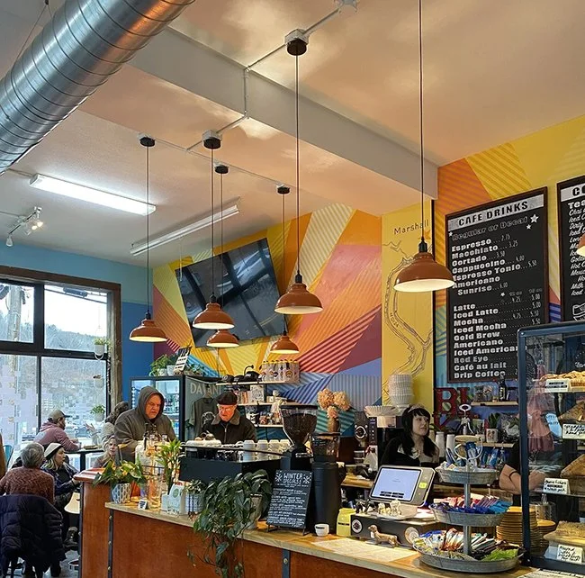 On Your Bike is a downtown Marshall café, bakery, and bike shop serving thoughtfully crafted breakfast and lunch options alongside locally roasted coffees, house made syrups and cold drinks. Guests can enjoy crispy paninis, avocado toast, breakfast b