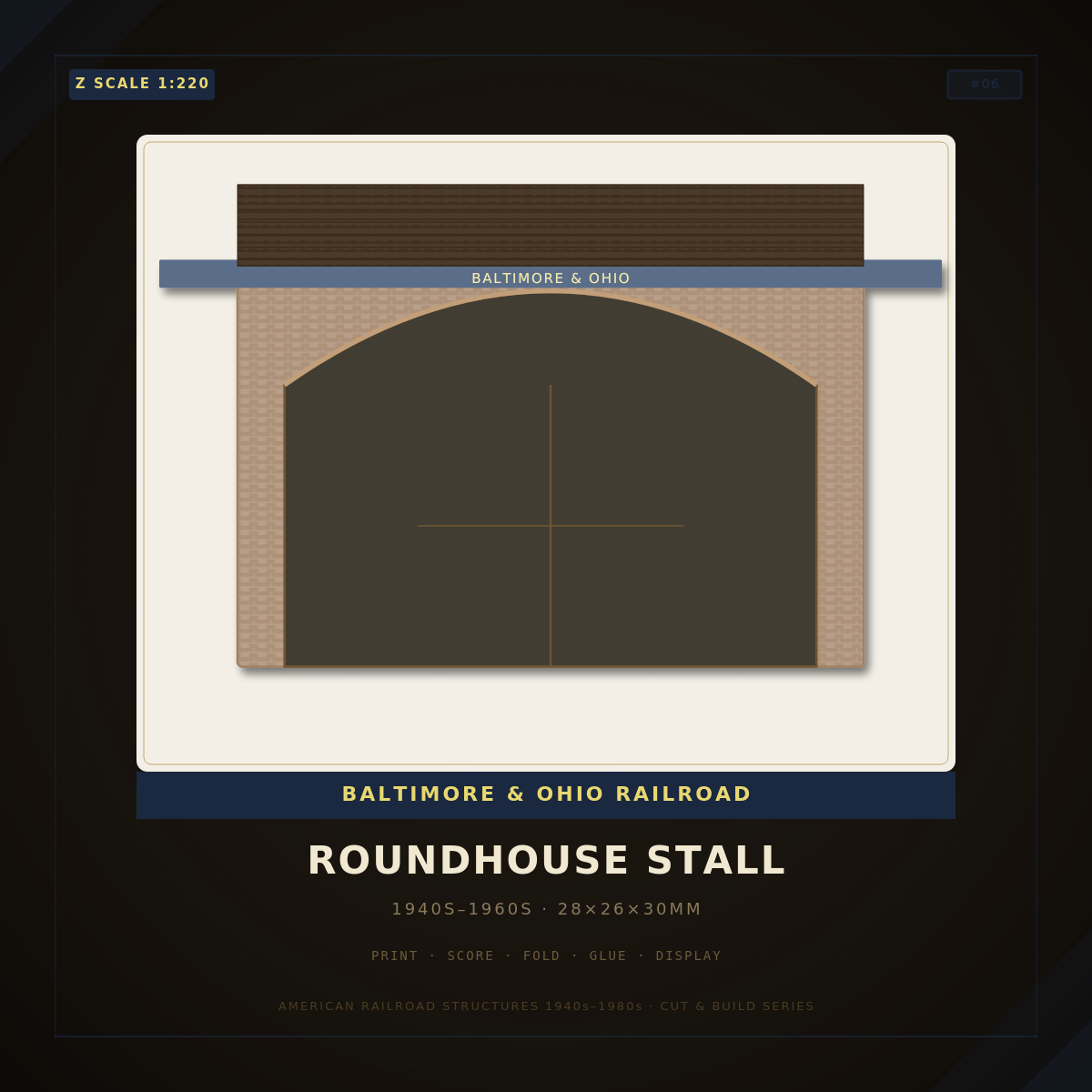 Z Scale: B&O Roundhouse Stall