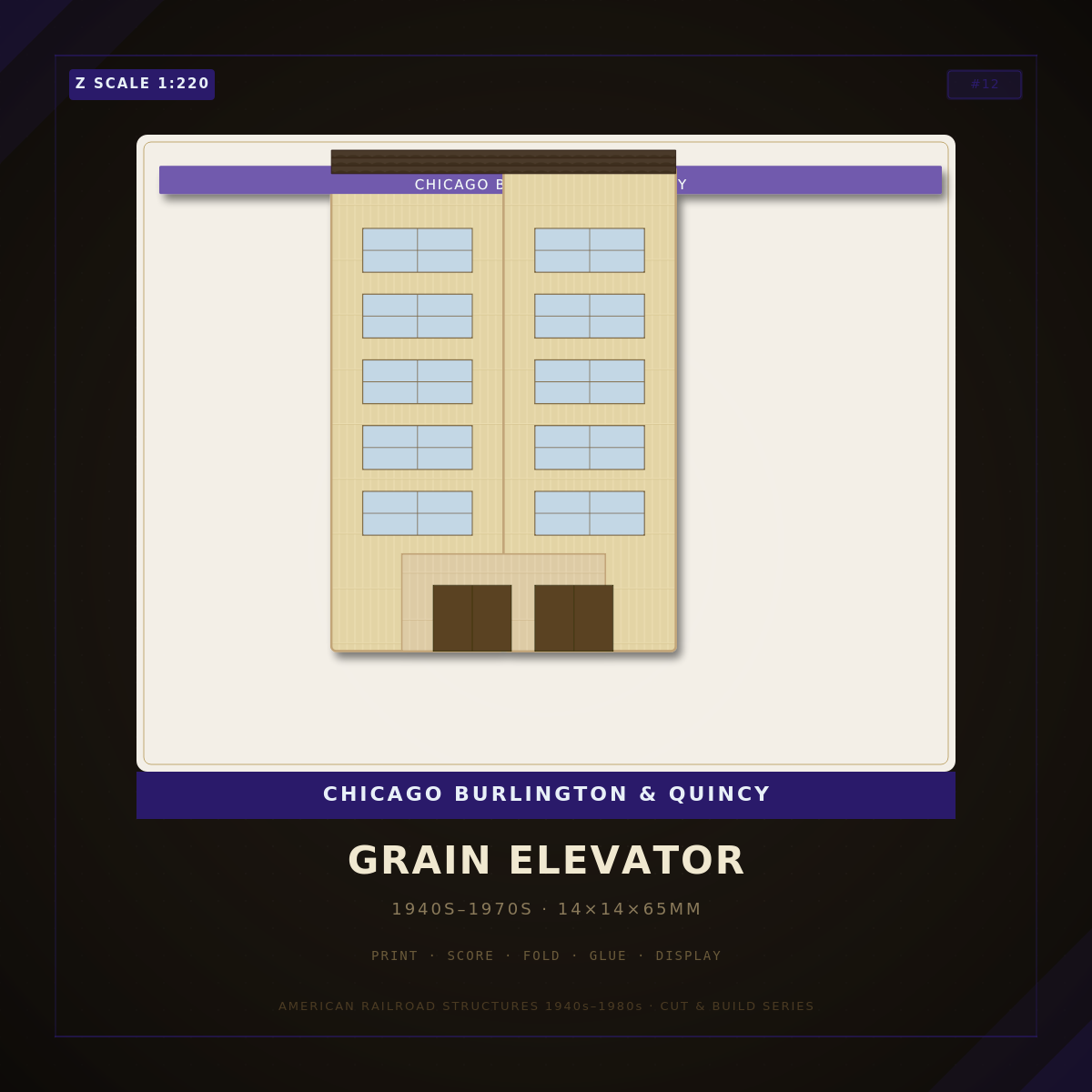Z Scale: CB&Q Grain Elevator