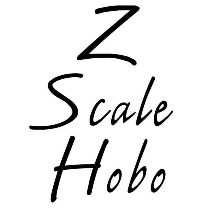 Text reading 'Z Scale Hobo' in black, stylized font on a white background.