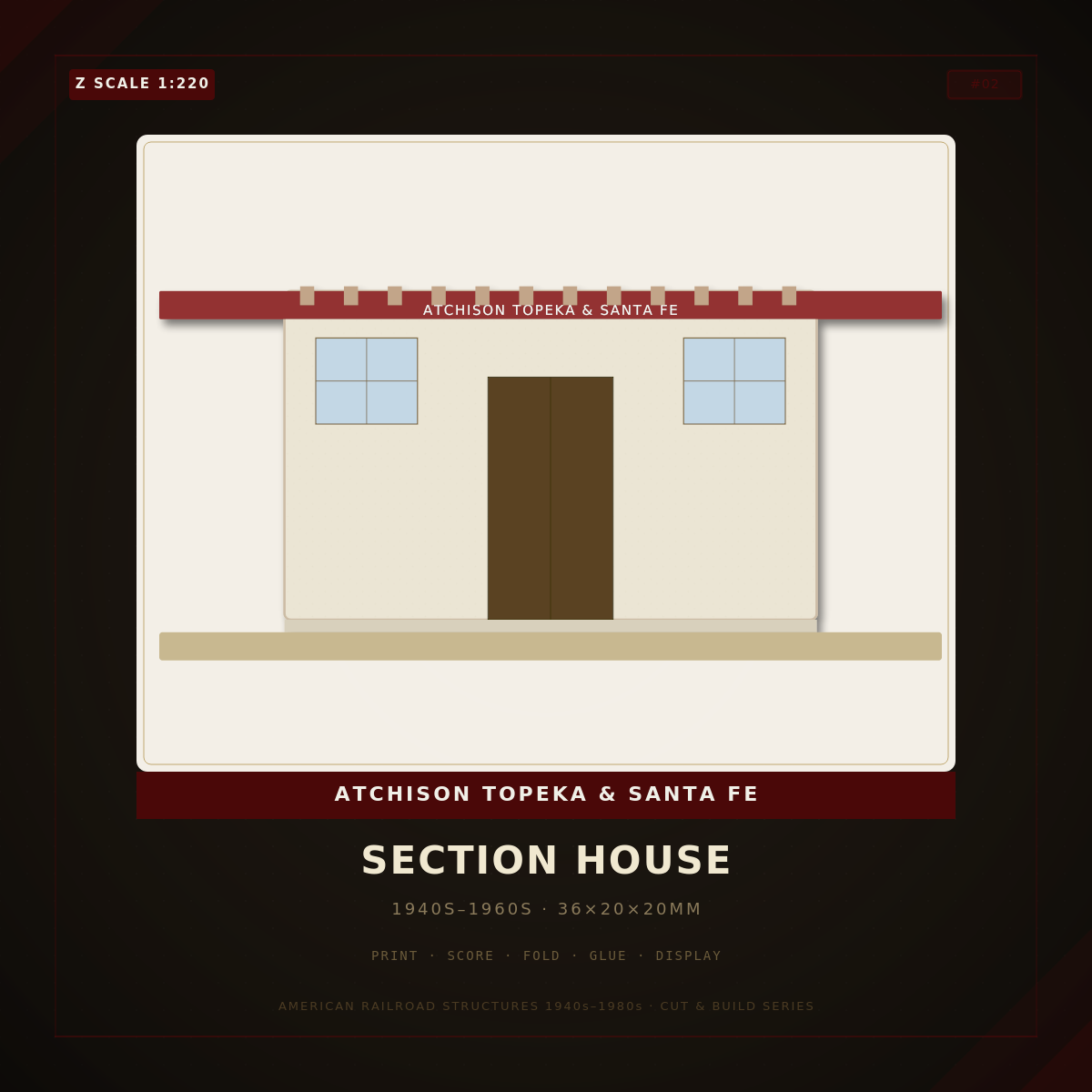 Z Scale: ATSF Section House