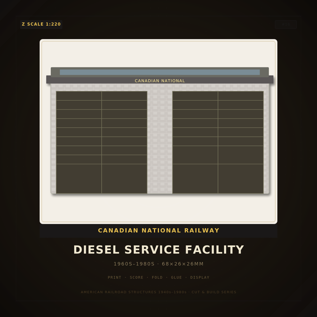 Z Scale: CN Diesel Service Facility