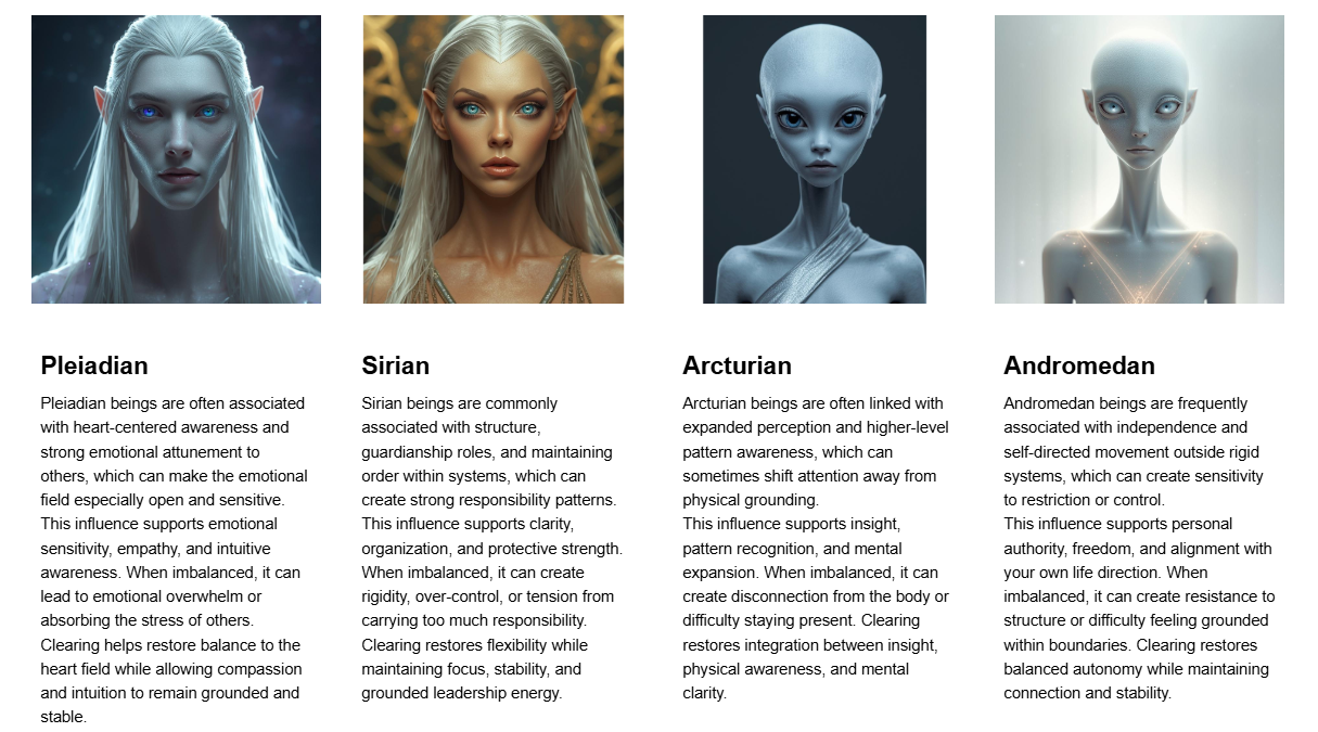 Interstellar Beings and Descriptions