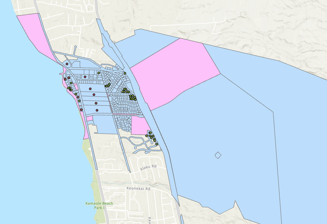 Kihei, Maui Kamaole Beach Park I Clean-Up Pilot Project GIS layer.