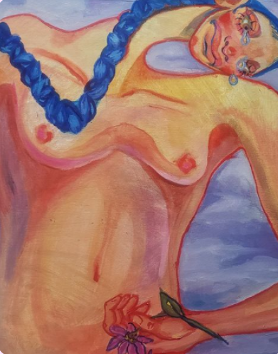 "Losing Petals" Acrylic on Canvas 2021