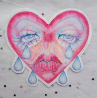 Cry Heart Sticker