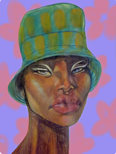 "Funky Hat" Mixed Media 2021