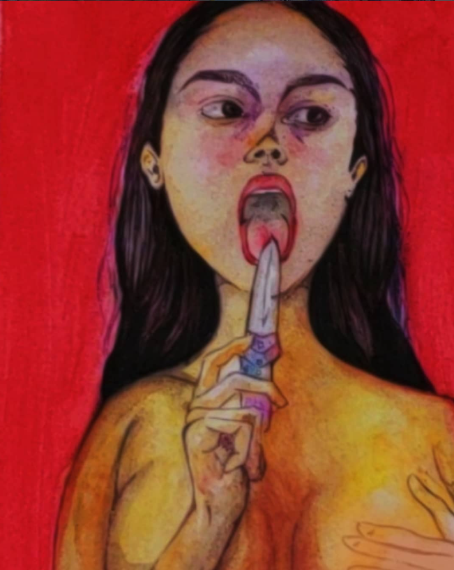 "@ Lil Gothica" Mixed Media 2018