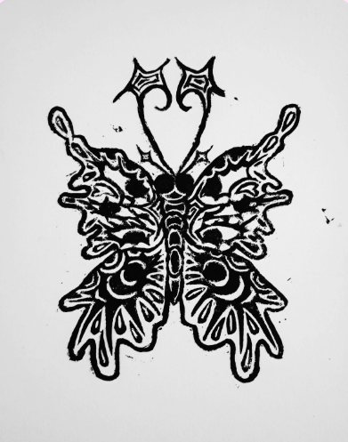 "Butter Fl-eye" Block Print 2024