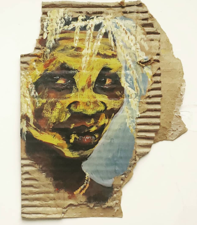 "Lost and Found" Acrylic on Cardboard 2019 