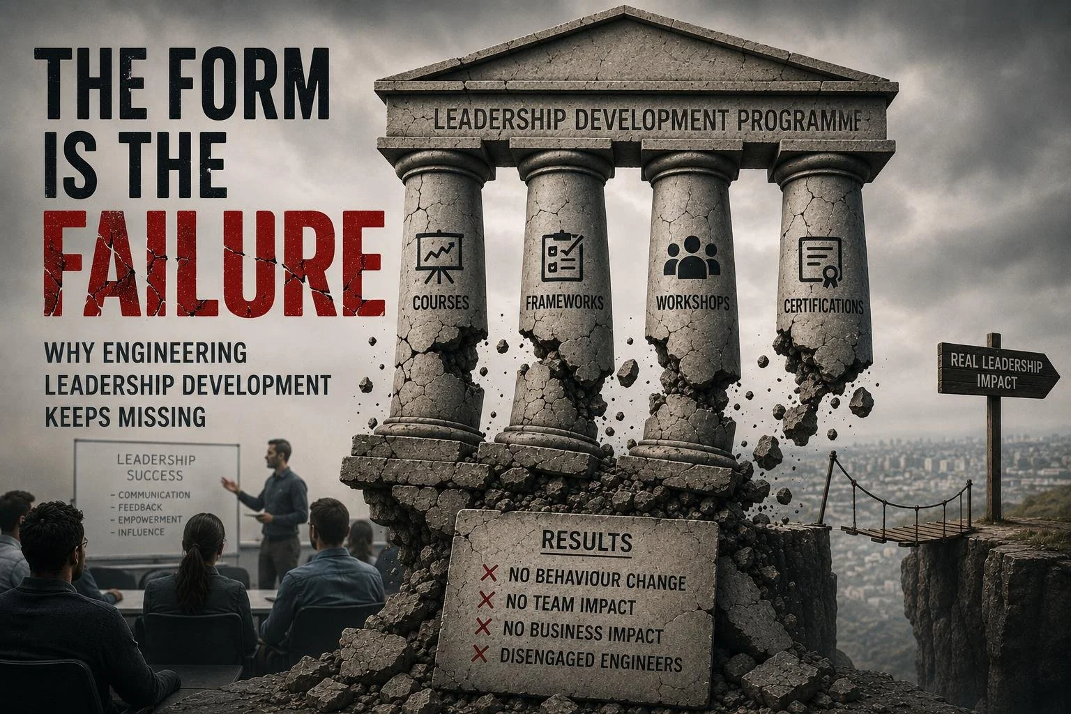 The Form Is the Failure: Why Engineering Leadership Development Keeps Missing