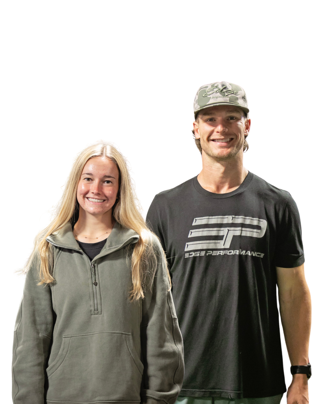 Austin Grant, Edge Performance Valdosta's Certified Strength & Conditioning Specialist with Caroline Kimmel, ACSM-Certified Exercise Physiologist.