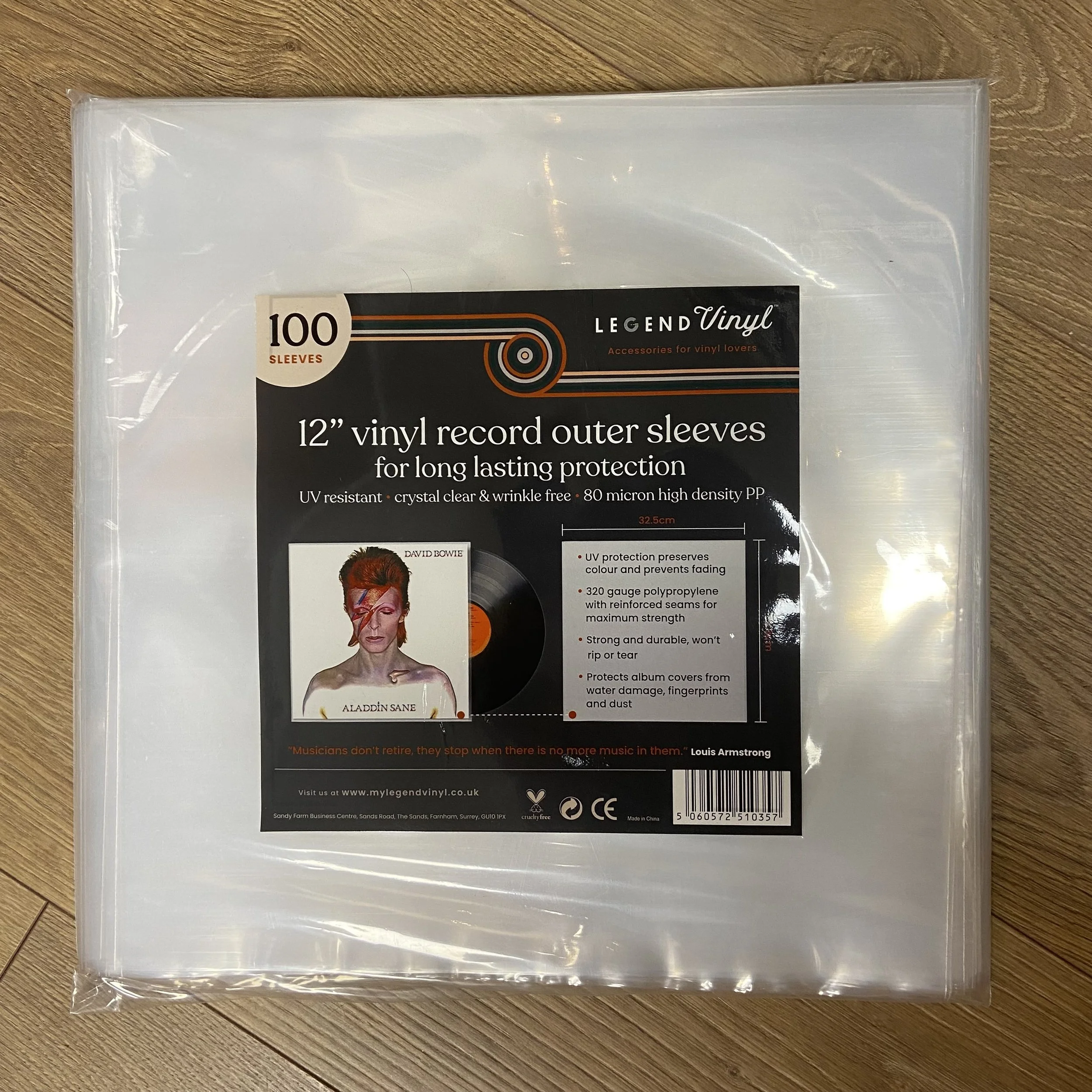 12" Vinyl Outer Sleeves (100 Pack) by 'Legend Vinyl'