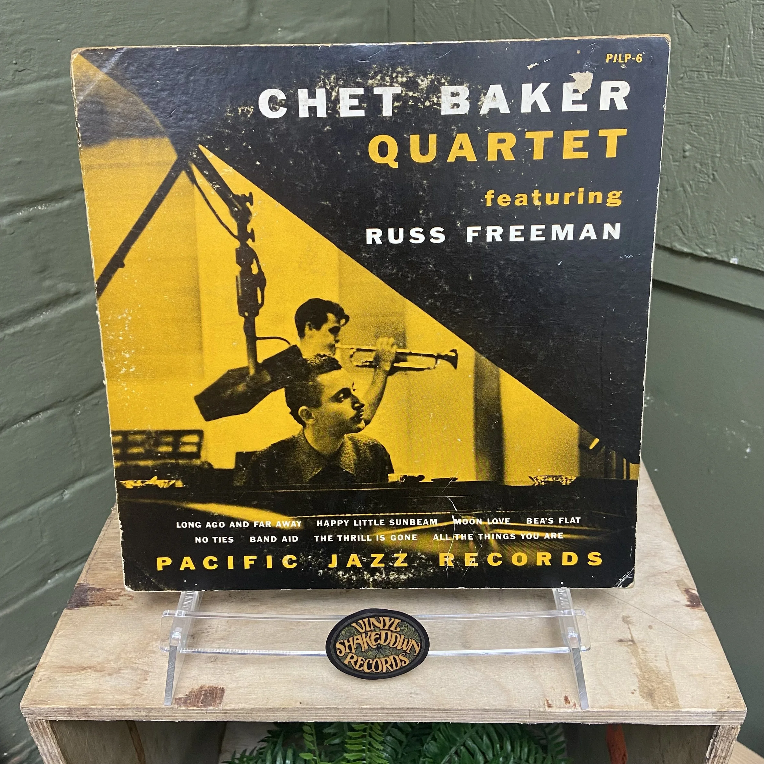 Chet Baker 'Chet Baker Quartet featuring Russ Freeman' (1953) - USA Press, MONO, 10", PJLP-6 - VG VINYL