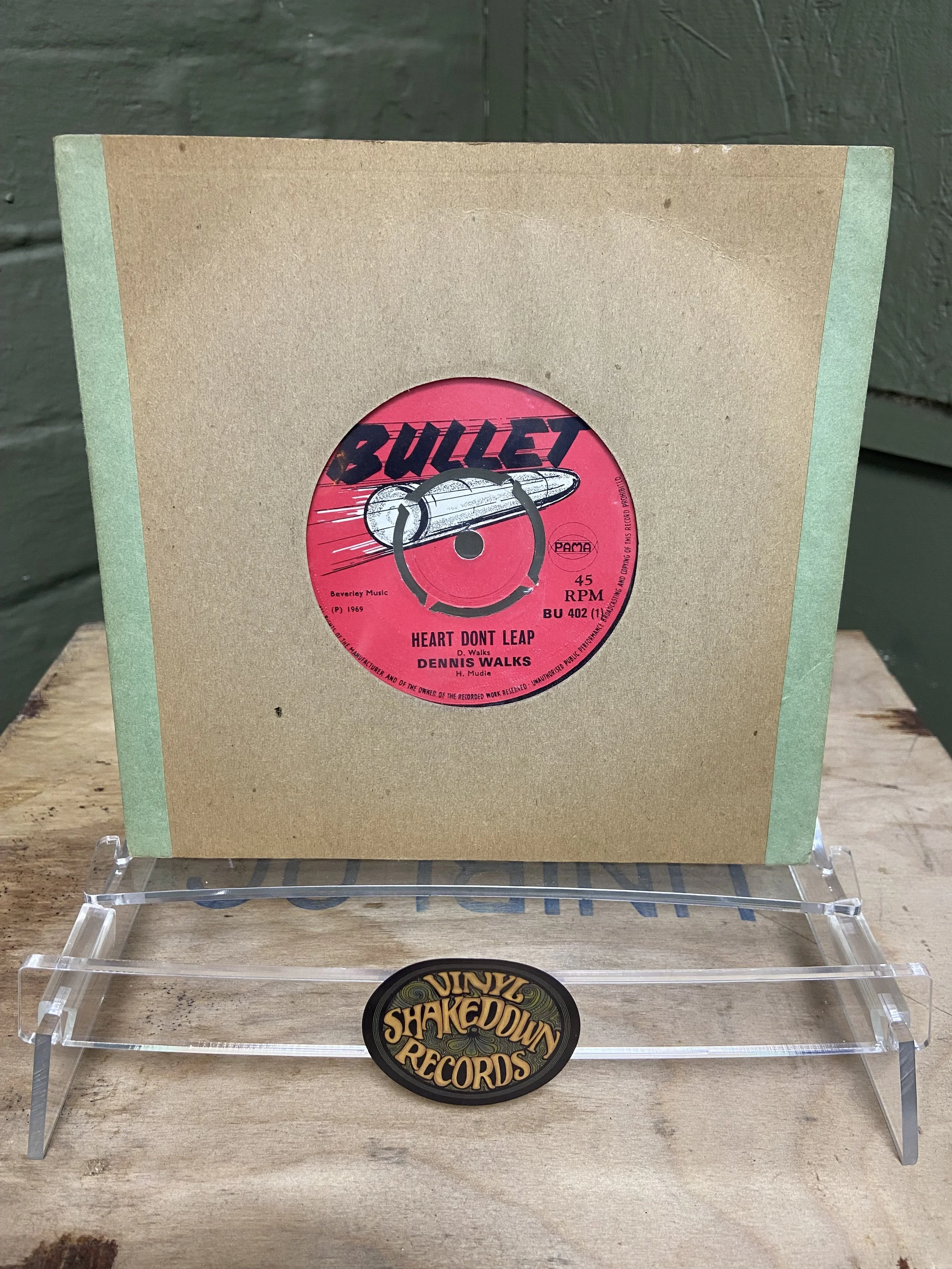 Dennis Walks 'Heart Don't Leap' 7" 45RPM (1969) EX