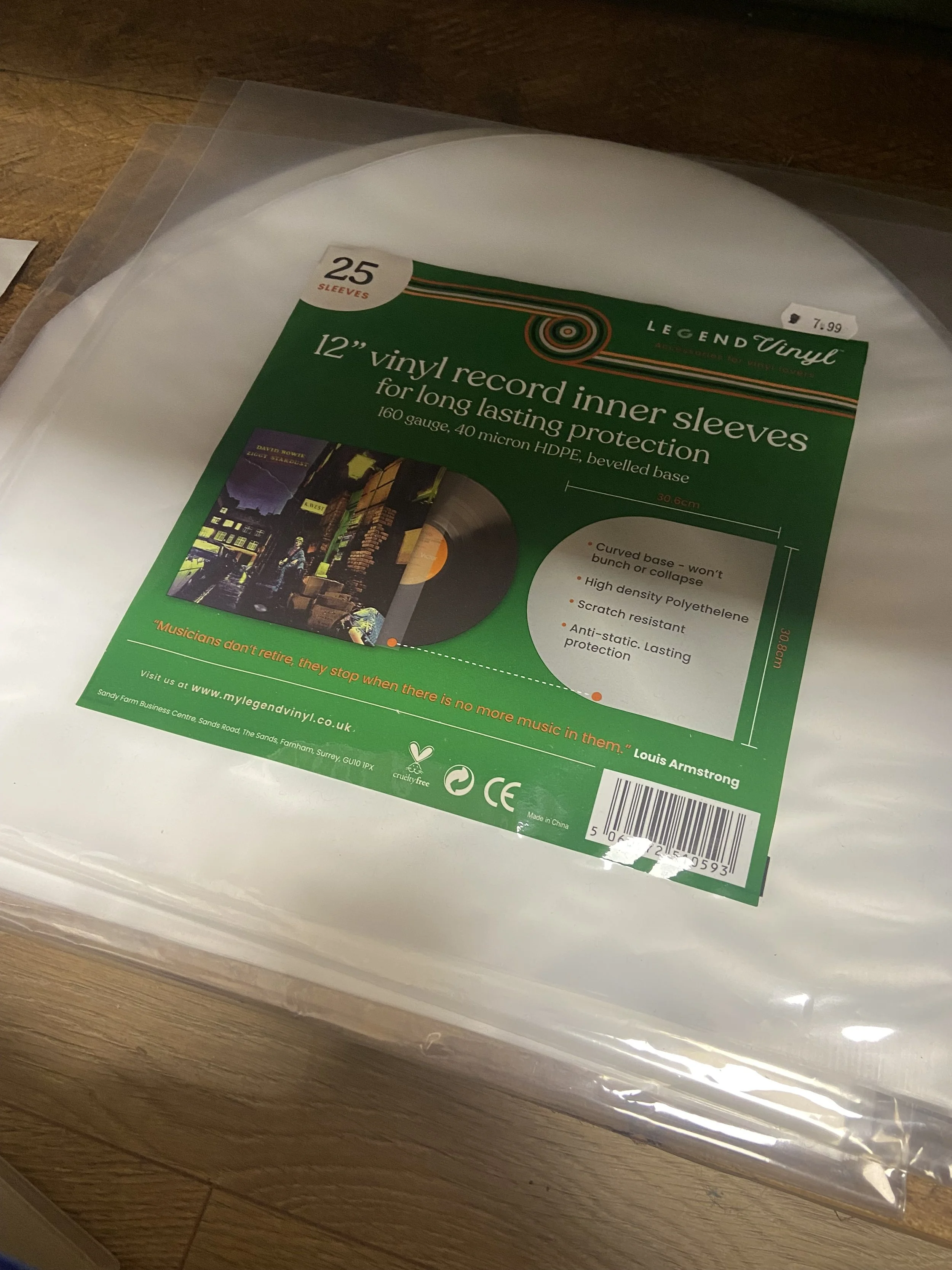 12" Vinyl Protection Sleeve (25 Pack) by 'Legend Vinyl'