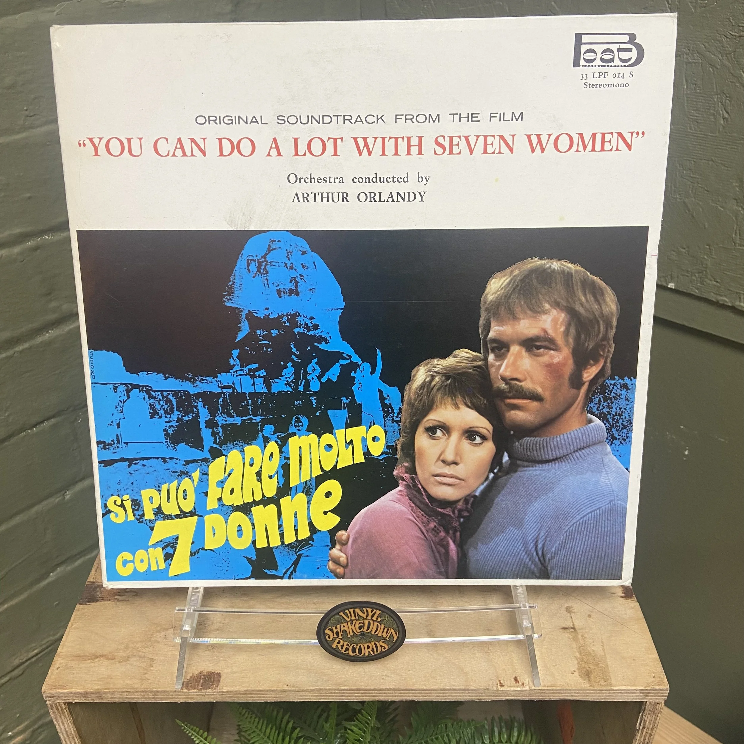 Franco De Gemini / Arthur Orlandy 'You Can Do A Lot With Seven Women' Soundtrack (1972) - Italian Press, Green Label (LPF 014) - EX VINYL