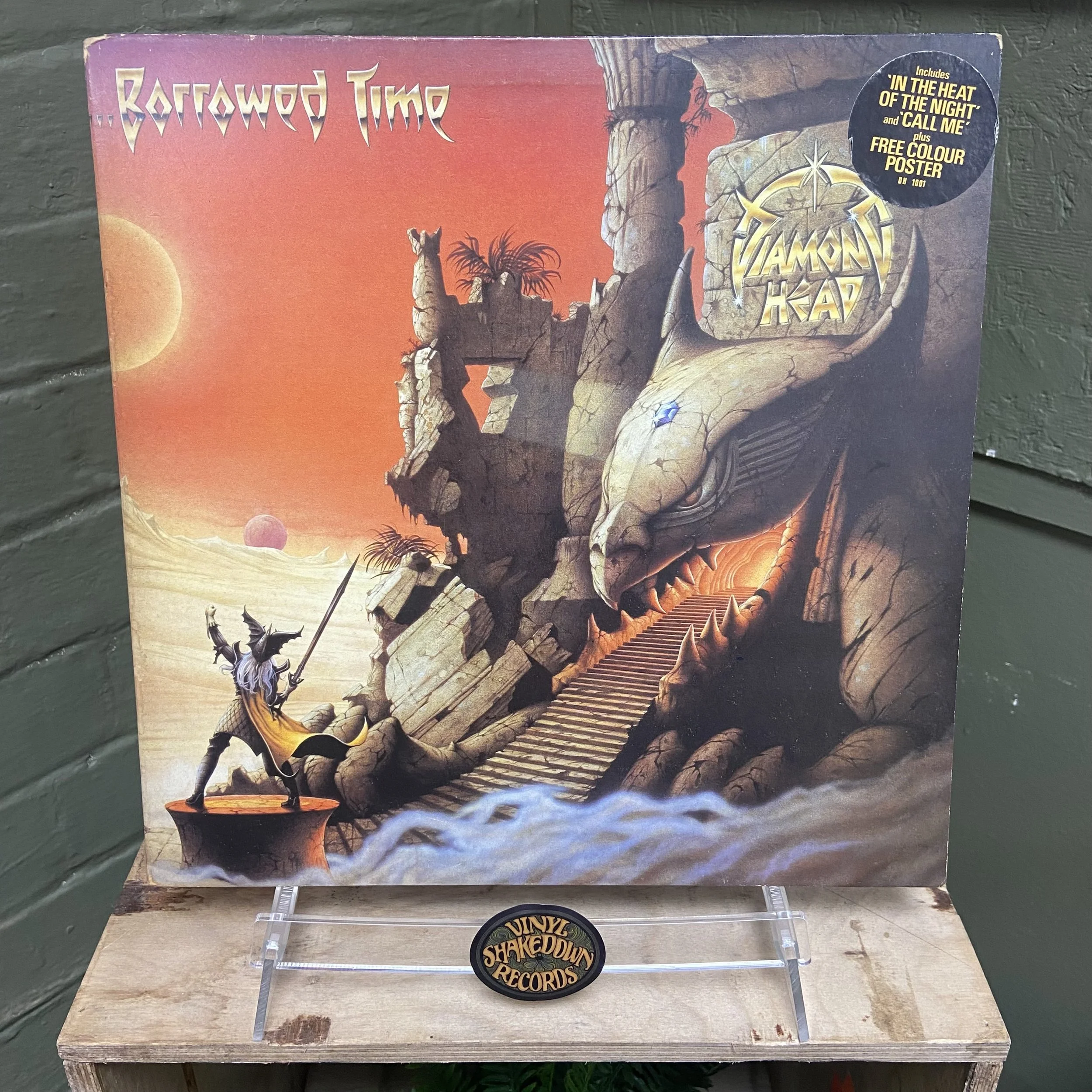 Diamond Head 'Borrowed Time' (1982) - UK Press with Fan Club Insert - EX VINYL