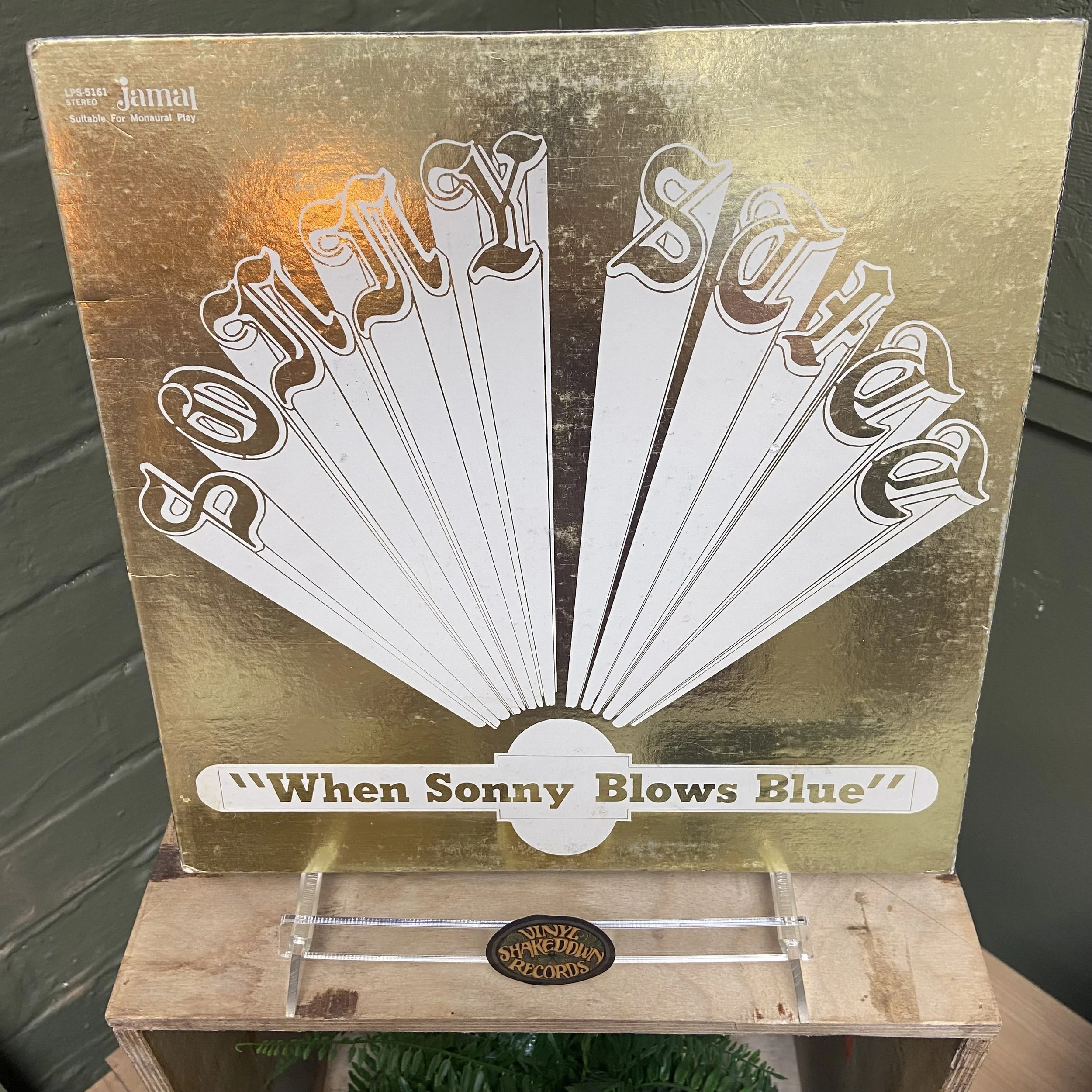 Sonny Stitt 'When Sonny Blows Blue' (1970) - USA Import, Jamal LPS-5161, STEREO - VG+ VINYL