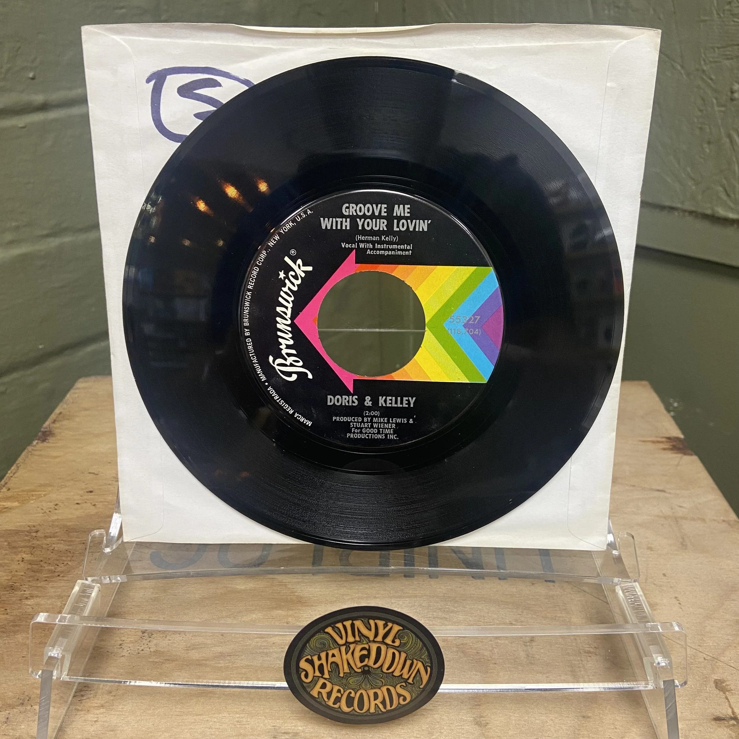 Doris & Kelley 'Groove me with your lovin' (1967) USA 7" Brunswick  55327 - EX VINYL