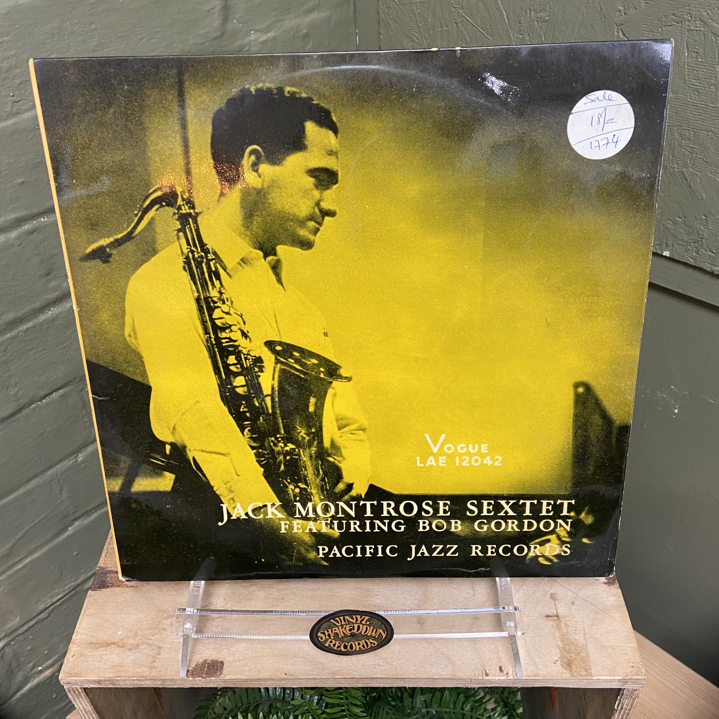 Jack Montrose Sextet 'The Jack Montrose Sextet' (1957) - UK Press, MONO, Vogue LAE 12042 - VG+ VINYL