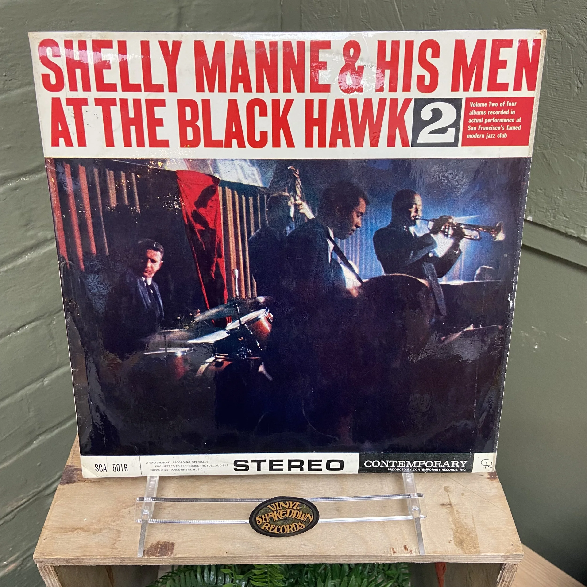 Shelly Manne 'Shelly Manne & His Men At The Black Hawk Vol. 2' (1960) - UK Press, STEREO, Vogue SCA 5016 - VG+ VINYL