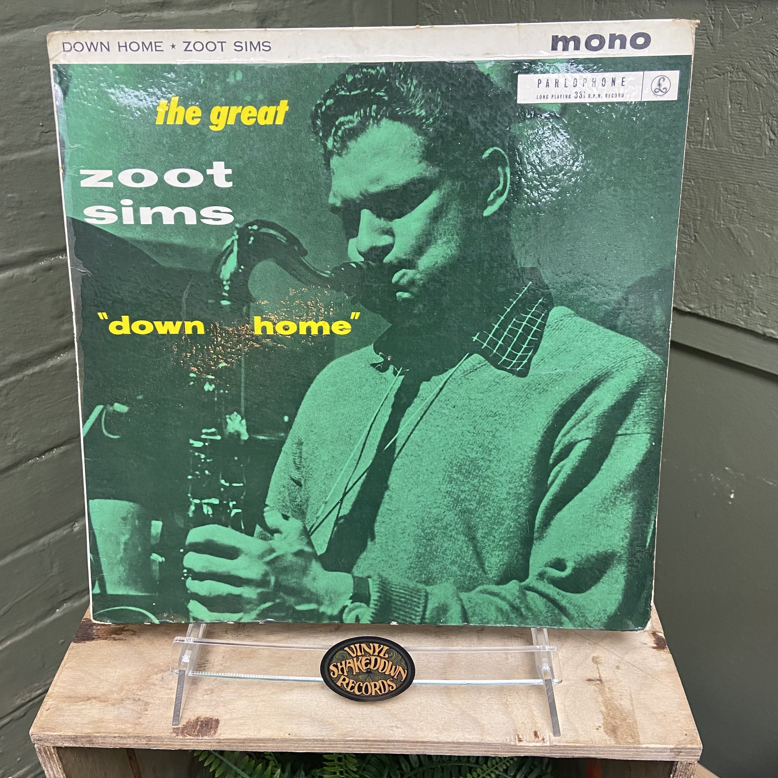 The Great Zoot Sims 'Down Home' - (1961) UK First Press, Parlophone Black & Gold - VINYL