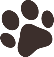 Silhouette of a dog's paw print