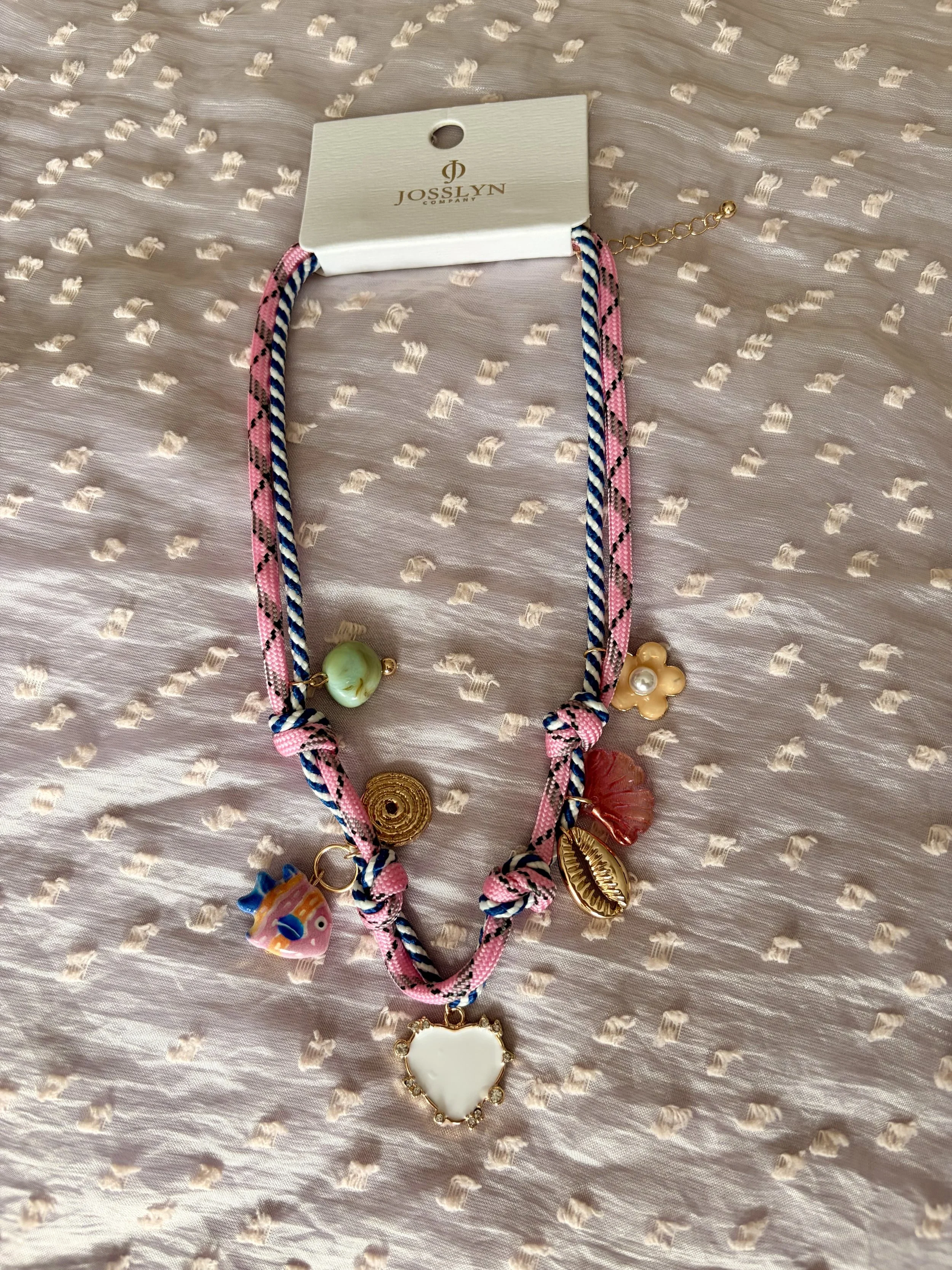 Pretty in Pink Cord Necklace